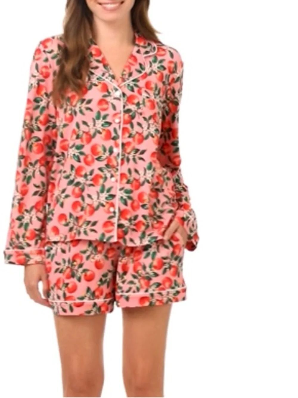 Draper James 2-Piece Cozy Long Sleeve Pajama Top and Pajama Shorts Set, 1X, NWT